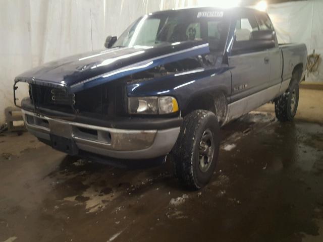 3B7HF13Y0YM234561 - 2000 DODGE RAM 1500 BLUE photo 2