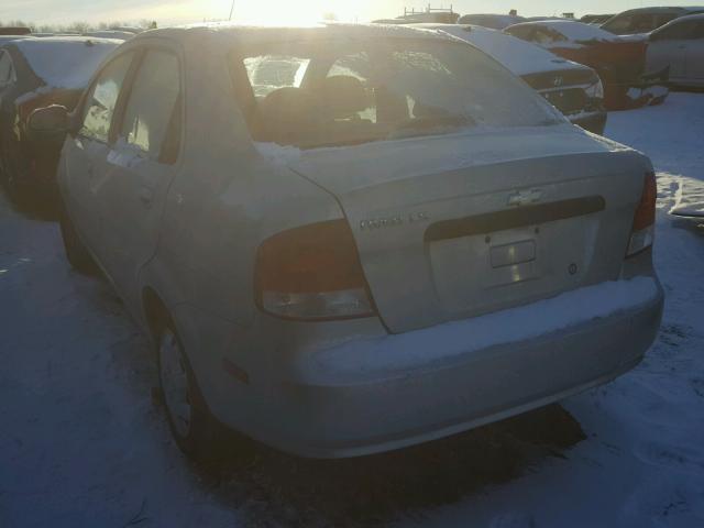 KL1TD52665B469600 - 2005 CHEVROLET AVEO BASE SILVER photo 3