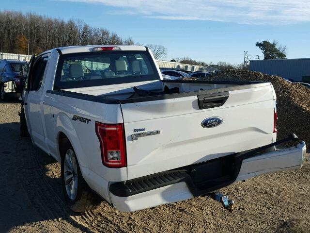 1FTEX1CP3GFC37685 - 2016 FORD F150 SUPER WHITE photo 3