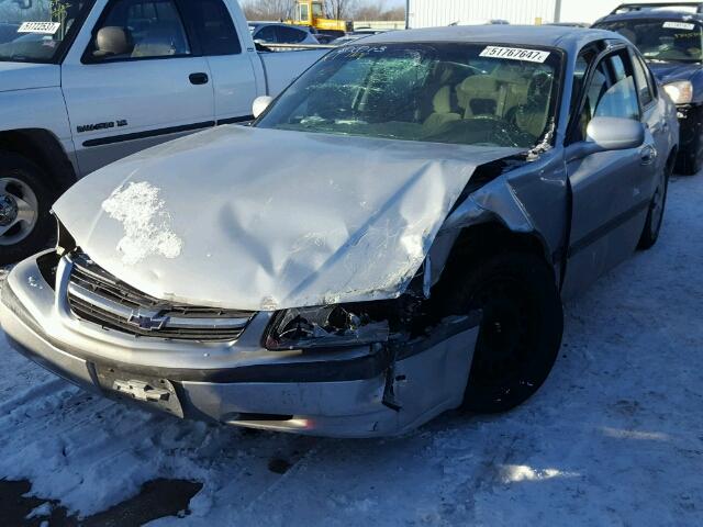 2G1WF52E729225371 - 2002 CHEVROLET IMPALA SILVER photo 2