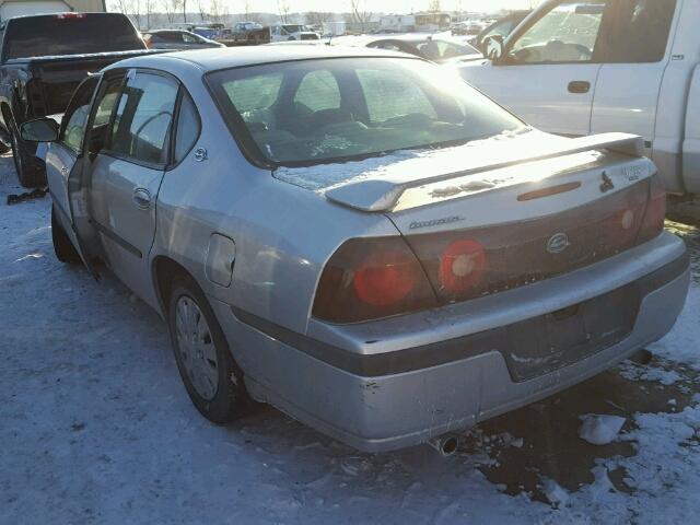 2G1WF52E729225371 - 2002 CHEVROLET IMPALA SILVER photo 3