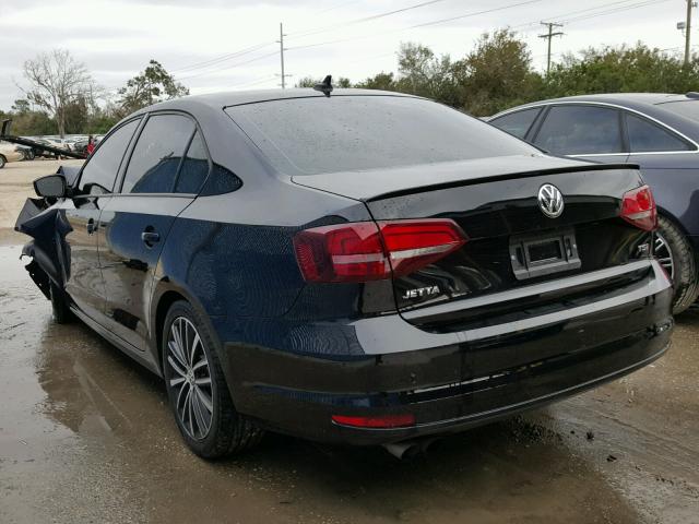 3VWD17AJ6GM279473 - 2016 VOLKSWAGEN JETTA SPOR BLACK photo 3