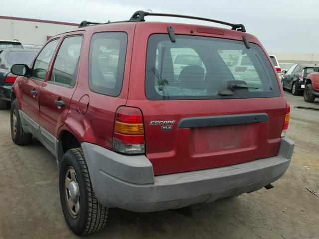 1FMYU01111KF33412 - 2001 FORD ESCAPE XLS RED photo 3
