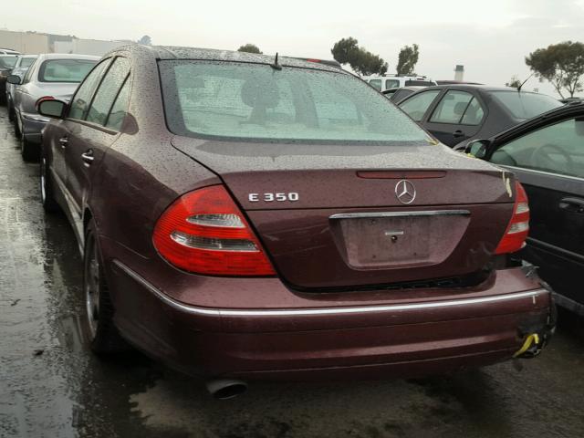 WDBUF56J06A871852 - 2006 MERCEDES-BENZ E 350 BURGUNDY photo 3