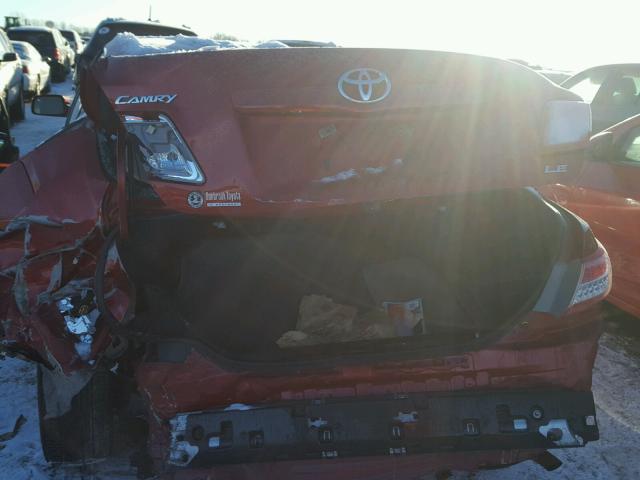 4T4BF3EK3BR093354 - 2011 TOYOTA CAMRY BASE RED photo 9