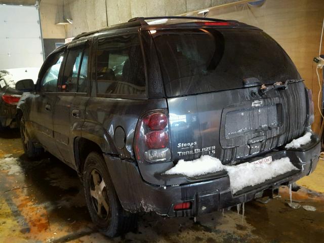 1GNDT13S352256888 - 2005 CHEVROLET TRAILBLAZE GRAY photo 3