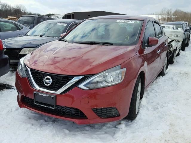 3N1AB7AP9GL681164 - 2016 NISSAN SENTRA S RED photo 2