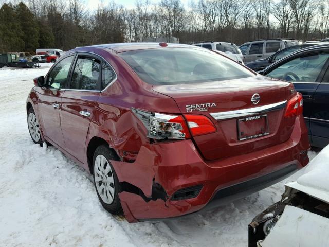 3N1AB7AP9GL681164 - 2016 NISSAN SENTRA S RED photo 3