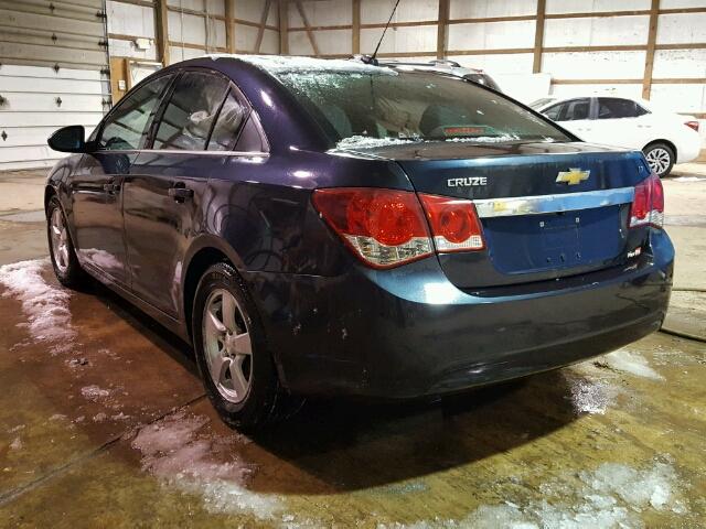 1G1PC5SB3F7194629 - 2015 CHEVROLET CRUZE LT BLUE photo 3