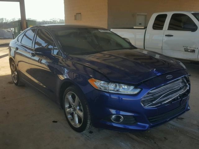 3FA6P0HD2ER349204 - 2014 FORD FUSION SE BLUE photo 1