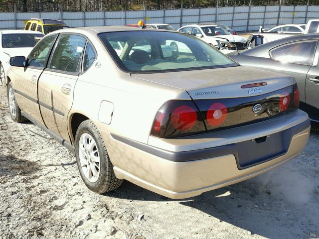 2G1WF52E159124895 - 2005 CHEVROLET IMPALA TAN photo 3