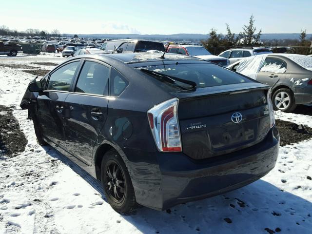 JTDKN3DU0D1686596 - 2013 TOYOTA PRIUS GRAY photo 3