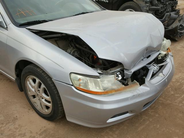 1HGCG22502A033897 - 2002 HONDA ACCORD EX SILVER photo 9