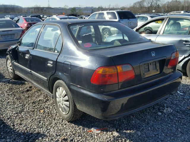 1HGEJ6676XL039874 - 1999 HONDA CIVIC LX BLACK photo 3