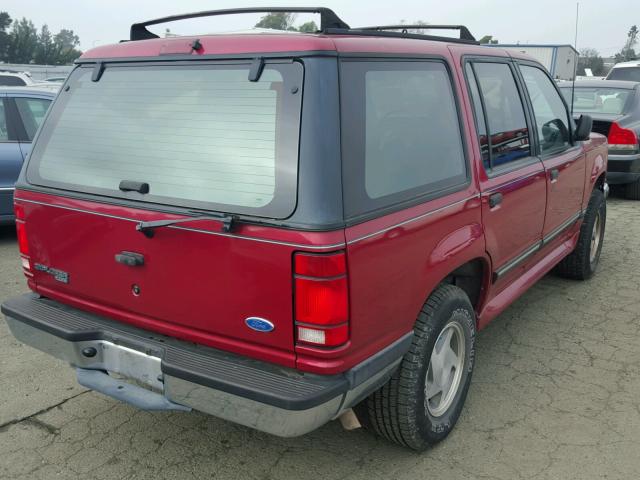 1FMDU34X1PUC71162 - 1993 FORD EXPLORER BURGUNDY photo 4