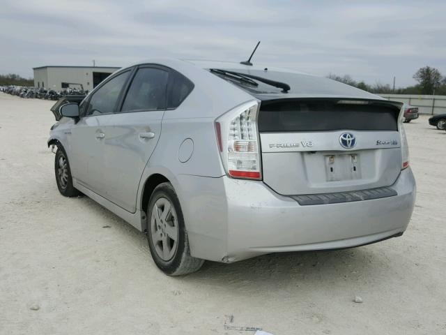 JTDKN3DU1B0250746 - 2011 TOYOTA PRIUS SILVER photo 3