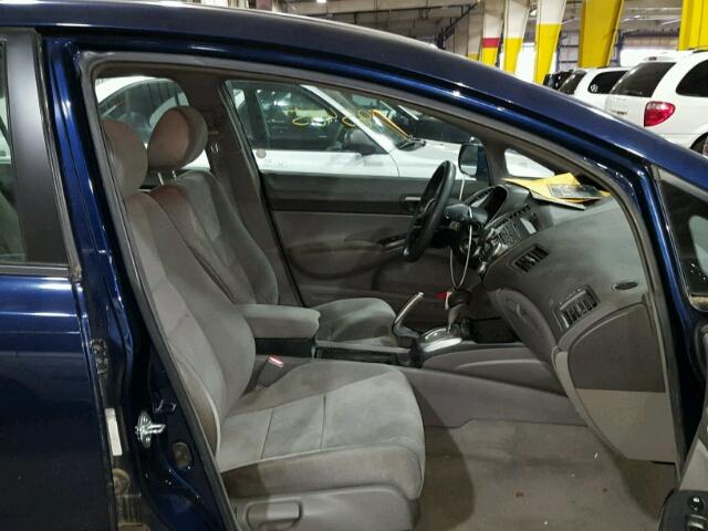 1HGFA16538L085024 - 2008 HONDA CIVIC LX BLUE photo 5