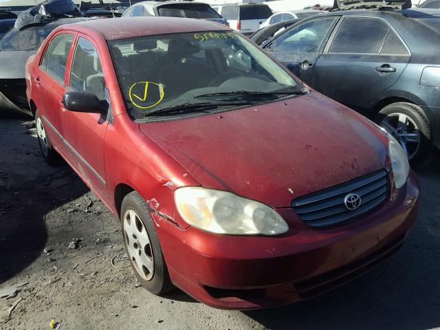 1NXBR32E23Z097767 - 2003 TOYOTA COROLLA CE RED photo 1