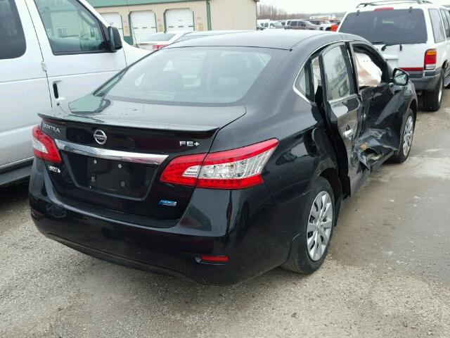 3N1AB7AP2DL785930 - 2013 NISSAN SENTRA S BLACK photo 4