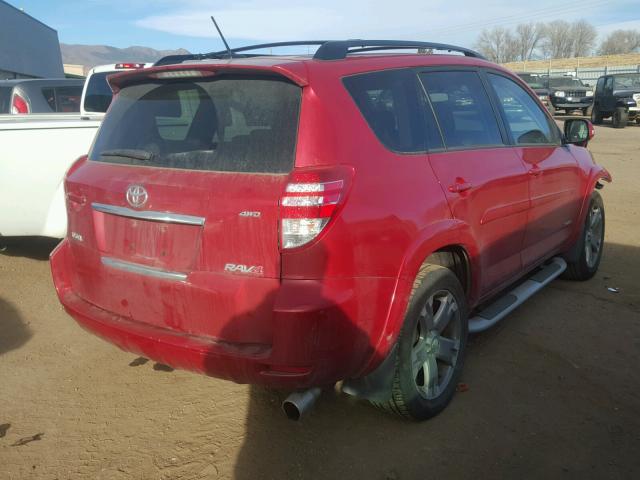 JTMRK4DVXA5086422 - 2010 TOYOTA RAV4 SPORT RED photo 4