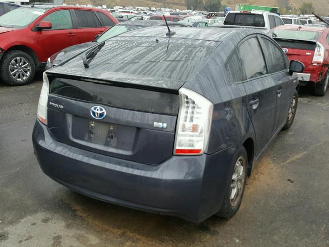 JTDKN3DU2B0246916 - 2011 TOYOTA PRIUS GRAY photo 4