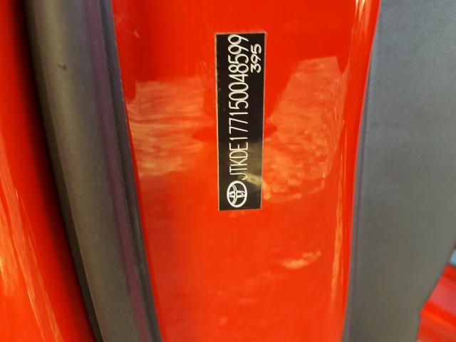 JTKDE177150048599 - 2005 TOYOTA SCION TC 红色 照片 10