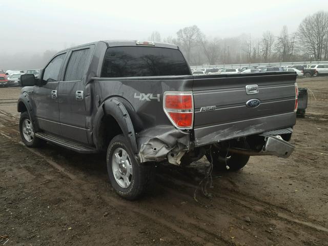 1FTRW14809KB16828 - 2009 FORD F150 SUPER GRAY photo 3