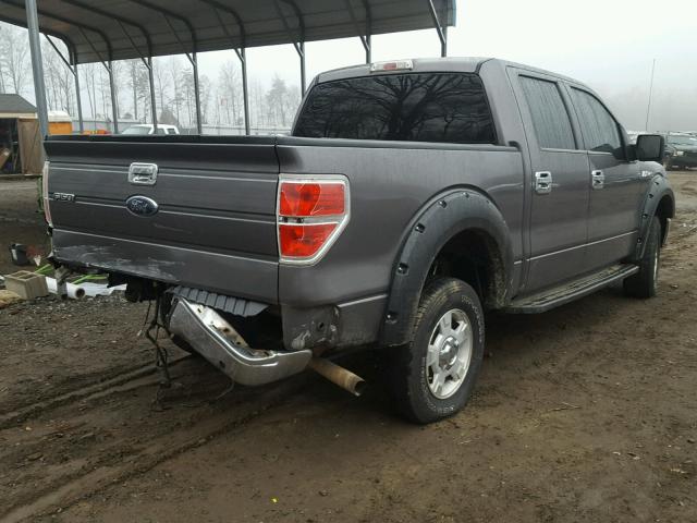 1FTRW14809KB16828 - 2009 FORD F150 SUPER GRAY photo 4