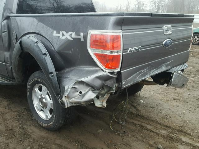 1FTRW14809KB16828 - 2009 FORD F150 SUPER GRAY photo 9