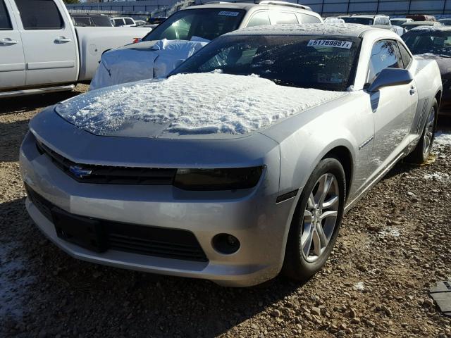 2G1FD1E34F9218439 - 2015 CHEVROLET CAMARO LT SILVER photo 2