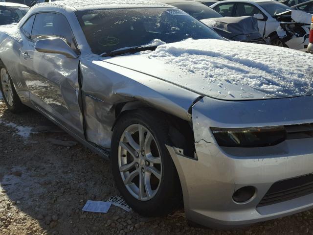 2G1FD1E34F9218439 - 2015 CHEVROLET CAMARO LT SILVER photo 9