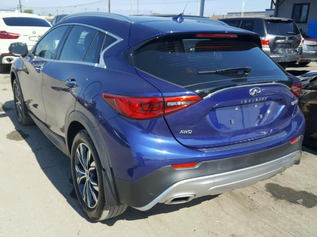 SJKCH5CR6HA031589 - 2017 INFINITI QX30 BASE BLUE photo 3