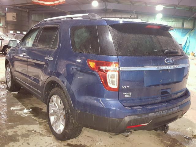 1FMHK8D8XCGA92849 - 2012 FORD EXPLORER X BLUE photo 3