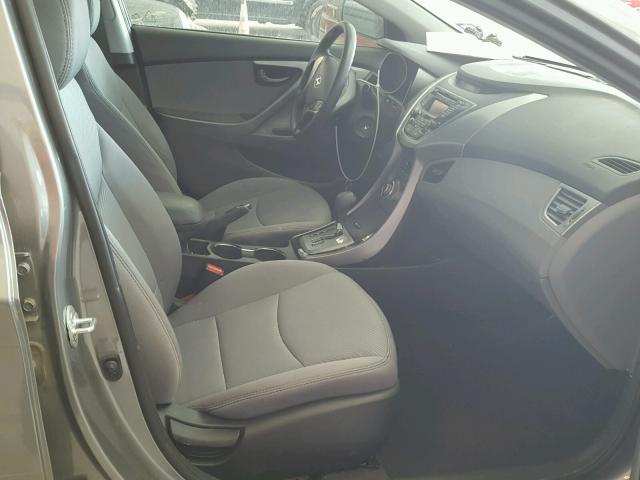 5NPDH4AEXDH317014 - 2013 HYUNDAI ELANTRA GL GRAY photo 5