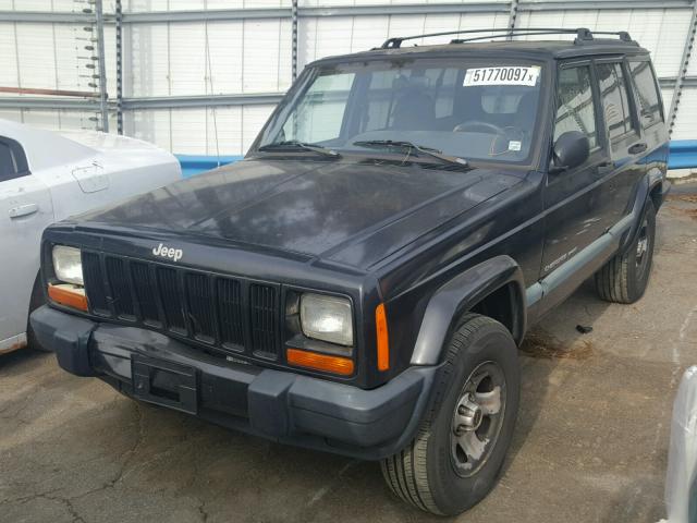 1J4FF68S7XL517946 - 1999 JEEP CHEROKEE S BLACK photo 2