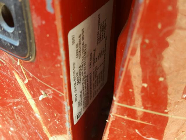 1GTCS1444W8504524 - 1998 GMC SONOMA RED photo 10