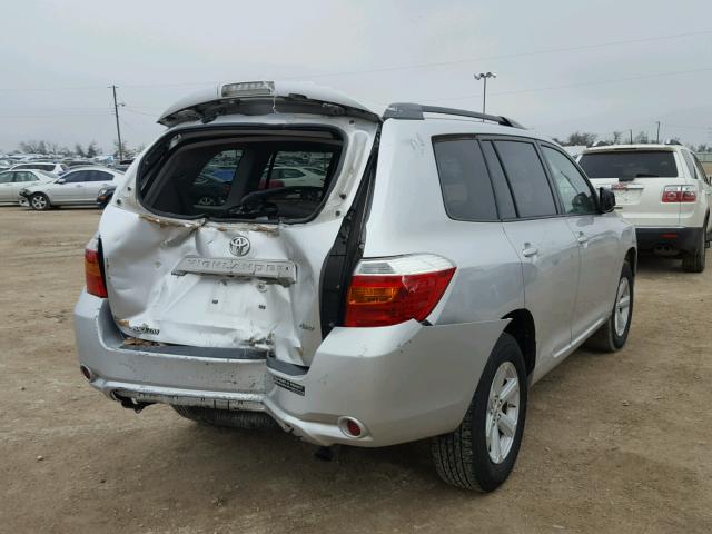 5TDJK3EH7AS018282 - 2010 TOYOTA HIGHLANDER SILVER photo 4