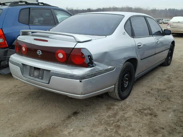 2G1WF55E729105128 - 2002 CHEVROLET IMPALA SILVER photo 4