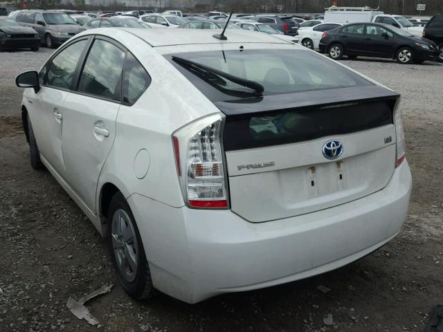 JTDKN3DU8B1376290 - 2011 TOYOTA PRIUS WHITE photo 3