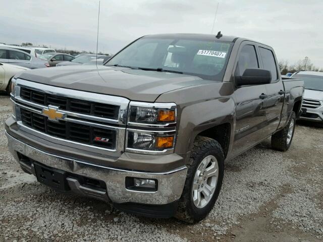 3GCUKREC0EG126798 - 2014 CHEVROLET SILVERADO BROWN photo 2