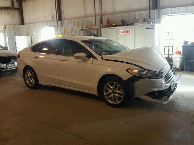 3FA6P0HR0DR370563 - 2013 FORD FUSION SE WHITE photo 1