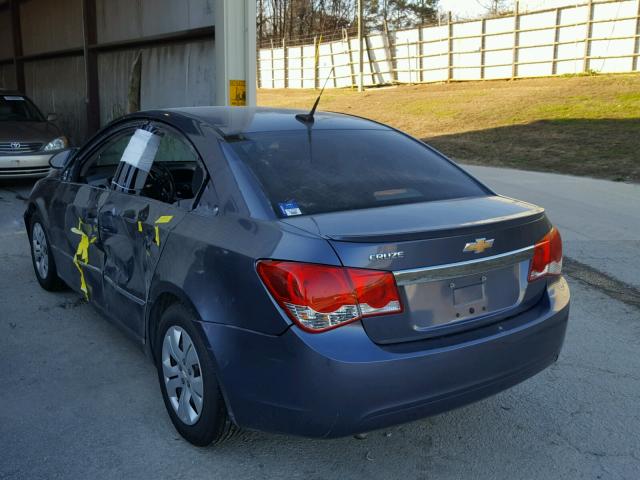 1G1PA5SH7D7146493 - 2013 CHEVROLET CRUZE LS BLUE photo 3