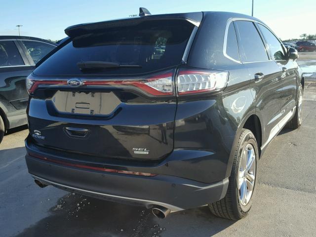 2FMTK3J98FBB25353 - 2015 FORD EDGE SEL BLACK photo 4