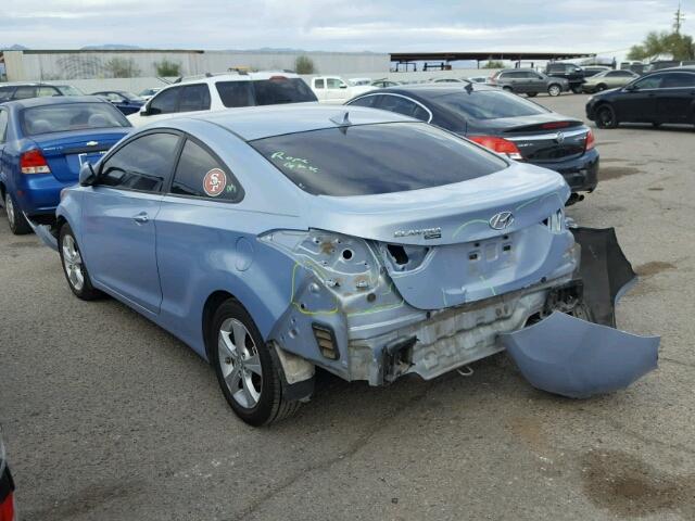 KMHDH6AE1DU015043 - 2013 HYUNDAI ELANTRA CO BLUE photo 3