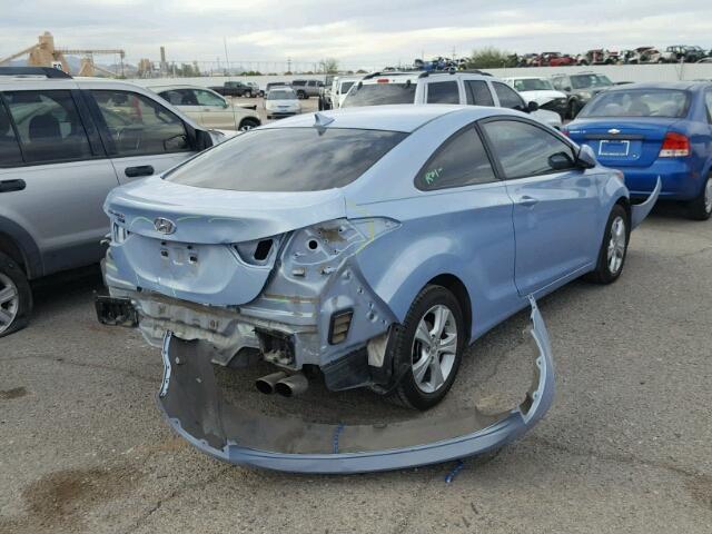 KMHDH6AE1DU015043 - 2013 HYUNDAI ELANTRA CO BLUE photo 4