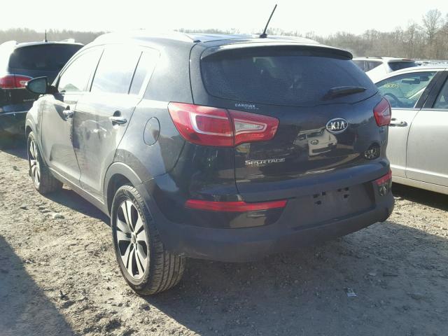 KNDPC3A23B7055964 - 2011 KIA SPORTAGE E BLACK photo 3