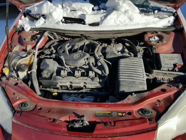 1C3EL66R34N328824 - 2004 CHRYSLER SEBRING LI RED photo 7