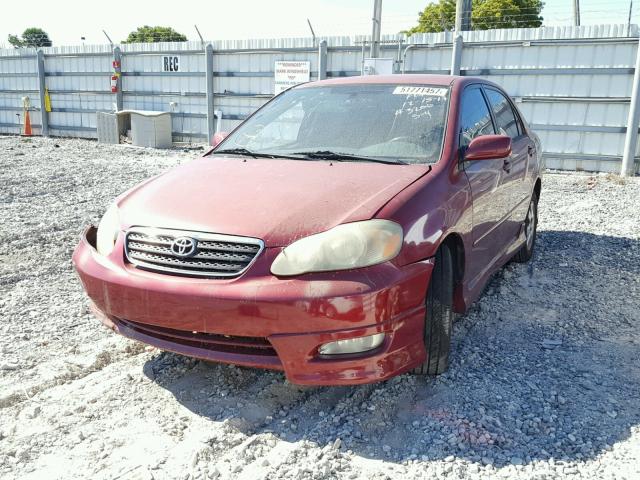 1NXBR32E25Z533200 - 2005 TOYOTA COROLLA CE BURGUNDY photo 2