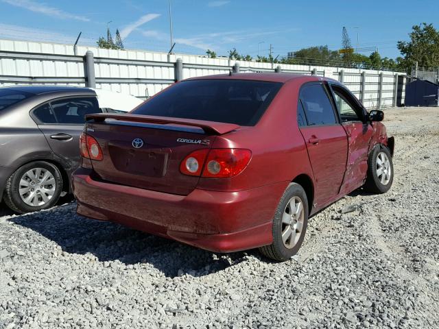 1NXBR32E25Z533200 - 2005 TOYOTA COROLLA CE BURGUNDY photo 4