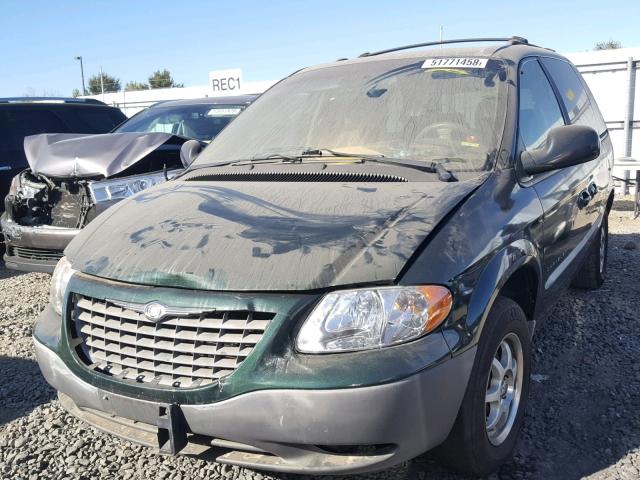 1C4GJ45381B219395 - 2001 CHRYSLER VOYAGER LX GREEN photo 2